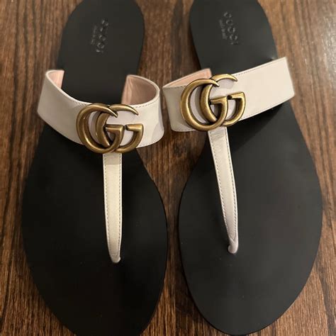 fake gucci marmont sandals|gucci marmont leather thong sandals.